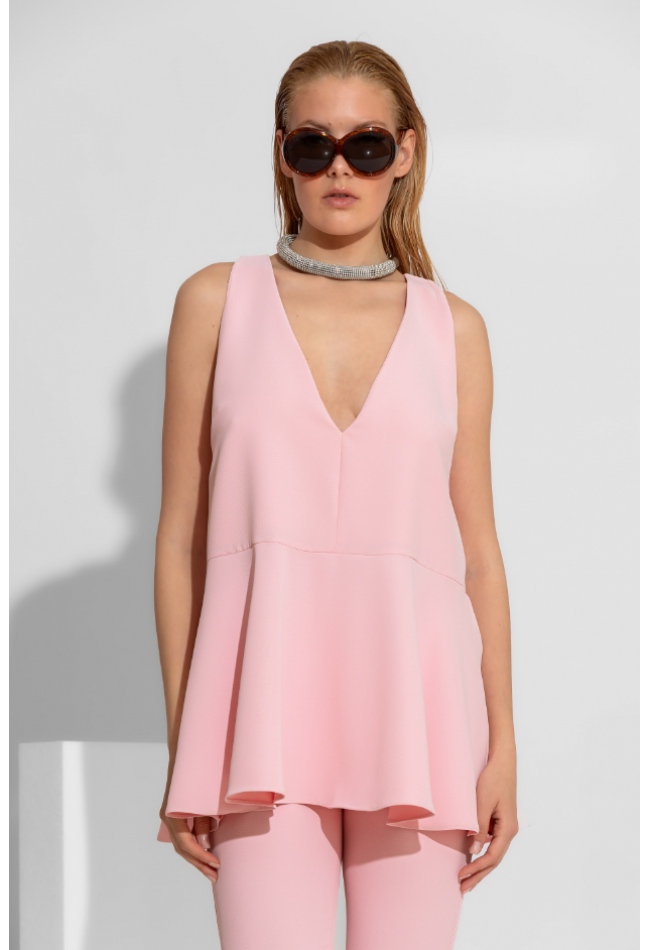 MΠΛΟΥΖΑ -ΤΟP ΡΟΖ C-THROU  PEONY 260 4006