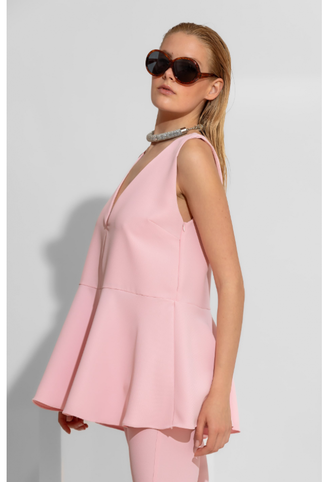 MΠΛΟΥΖΑ -ΤΟP ΡΟΖ C-THROU  PEONY 260 4006