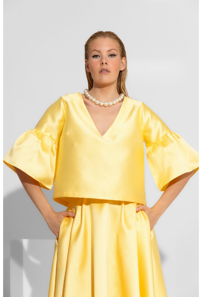 ΜΠΛΟΥΖΑ -ΤΟΠ ΚΙΤΡΙΝΟ C-THROU CAMELIA 2604014