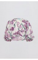 ΜΠΛΟΥΖΑ ΤΟΠ ΦΛΟΡΑΛ ΜΩΒ CIEL CONCEPT  TULIPA SHIRT TOP