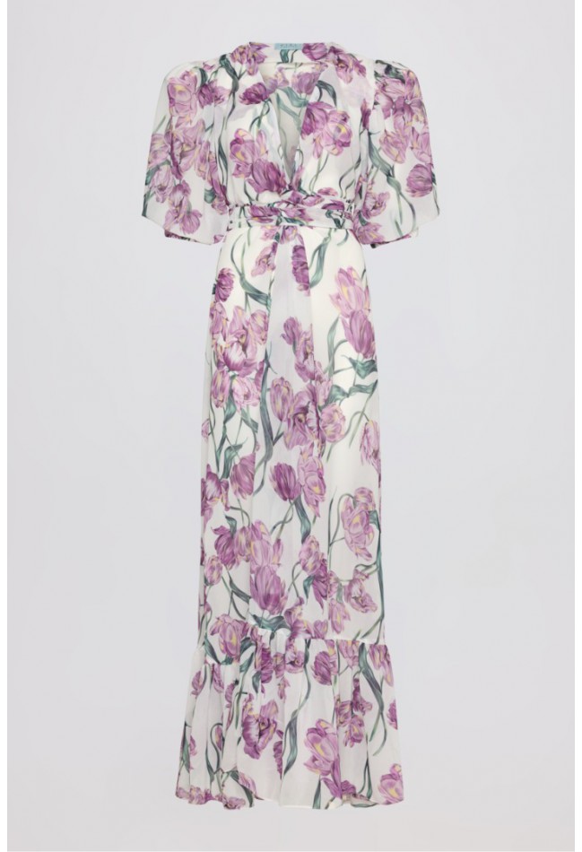ΚΙΜΟΝΟ ΦΛΟΡΑΛ ΜΩΒ CIEL CONCEPT  TULIPA KIMONO