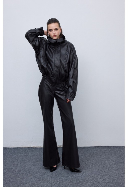 ΠΑΝΤΕΛΟΝΙ ΔΕΡΜΑΤΙΝΟ ΜΑΥΡΟ CIEL CONCEPT Leather Knots Pants Black