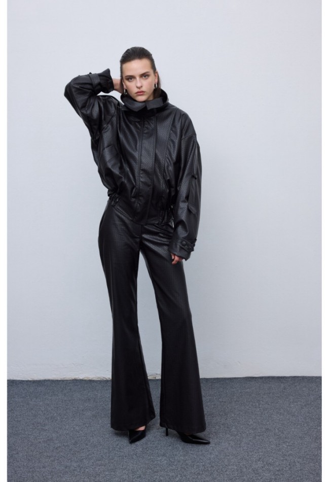 ΠΑΝΤΕΛΟΝΙ ΔΕΡΜΑΤΙΝΟ ΜΑΥΡΟ CIEL CONCEPT Leather Knots Pants Black