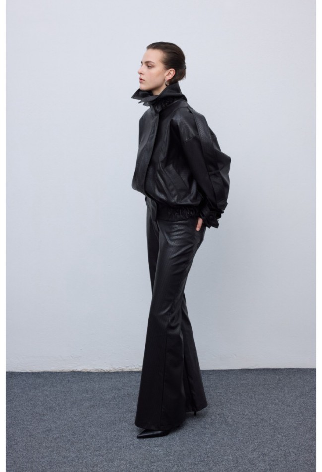 ΠΑΝΤΕΛΟΝΙ ΔΕΡΜΑΤΙΝΟ ΜΑΥΡΟ CIEL CONCEPT Leather Knots Pants Black