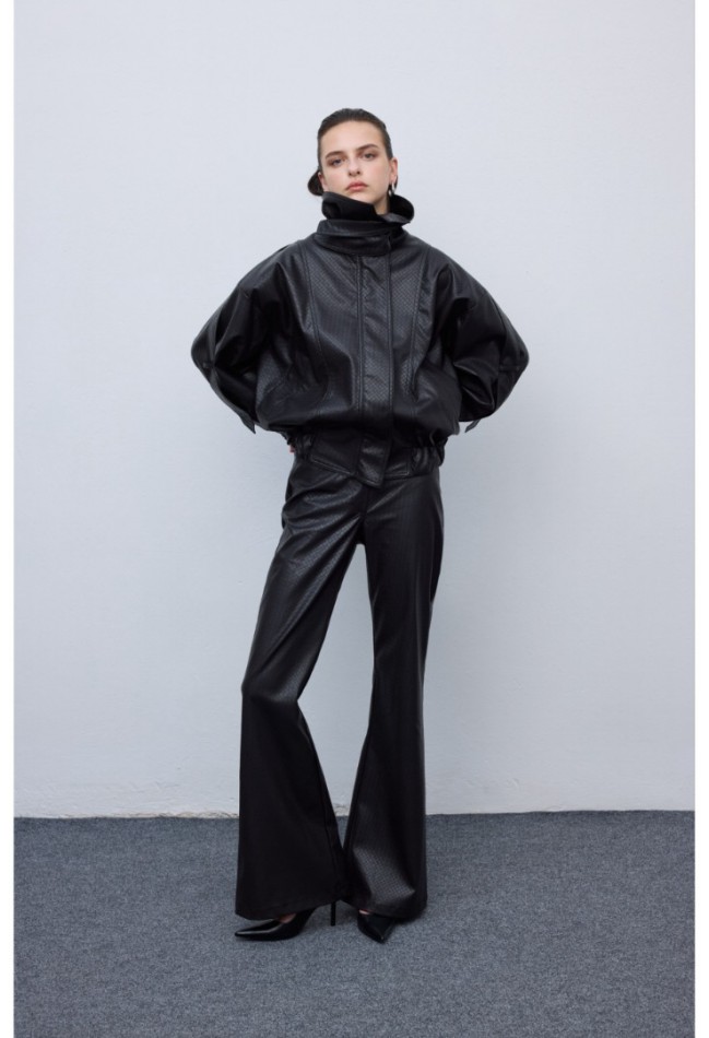 ΠΑΝΤΕΛΟΝΙ ΔΕΡΜΑΤΙΝΟ ΜΑΥΡΟ CIEL CONCEPT Leather Knots Pants Black