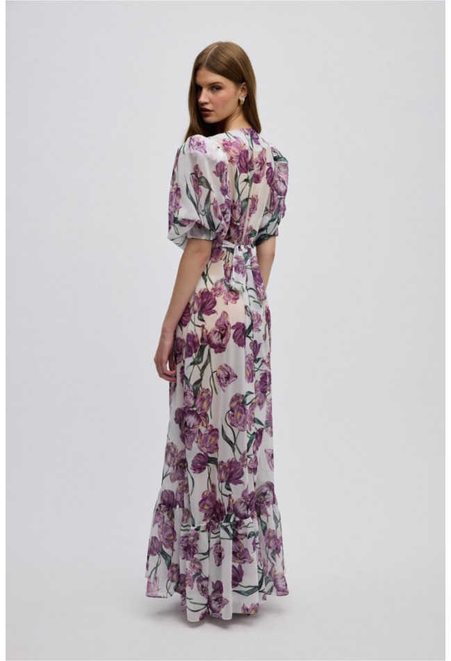 ΚΙΜΟΝΟ ΦΛΟΡΑΛ ΜΩΒ CIEL CONCEPT  TULIPA KIMONO