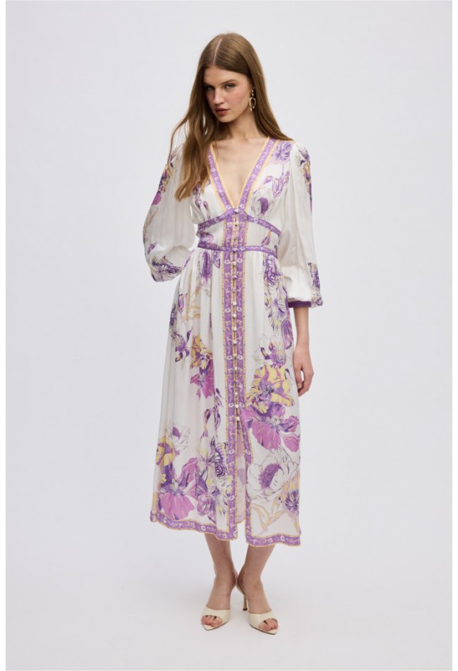 ΦΟΡΕΜΑ ΕΜΠΡΙΜΕ ΜΩΒ CIEL CONCEPT VASILIKI MIDI DRESS