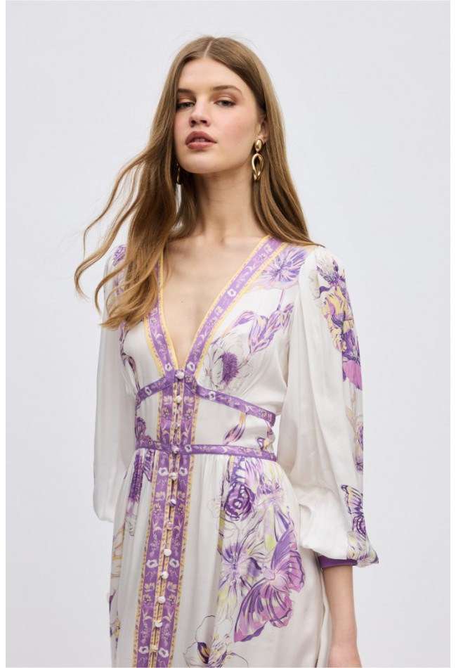 ΦΟΡΕΜΑ ΕΜΠΡΙΜΕ ΜΩΒ CIEL CONCEPT VASILIKI MIDI DRESS