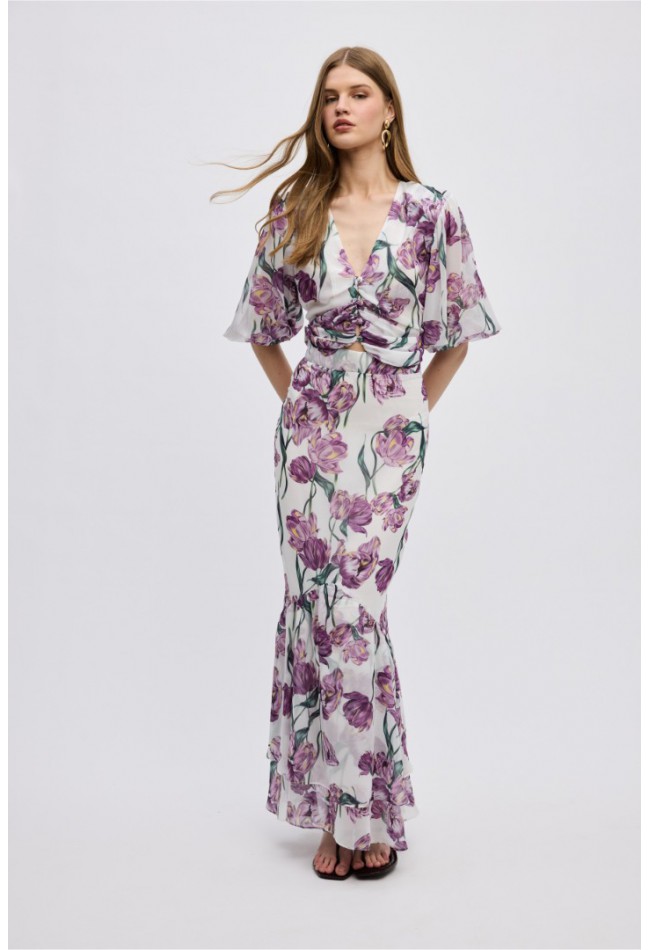ΦΟΥΣΤΑ ΦΛΟΡΑΛ ΜΩΒ CIEL CONCEPT TULIPA MAXI