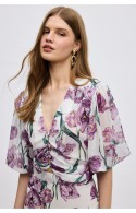 ΜΠΛΟΥΖΑ ΤΟΠ ΦΛΟΡΑΛ ΜΩΒ CIEL CONCEPT  TULIPA SHIRT TOP