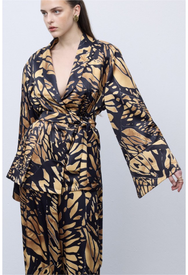 ΣΕΤ ΠΙΤΖΑΜΑΣ ΜΕ ΜΩΣΑΙΚΟ ΠΕΤΑΛΟΥΔΑΣ ΜΑΥΡΟ -ΚΙΤΡΙΝΟ CIEL CONCEPT Butterfly Mosaic