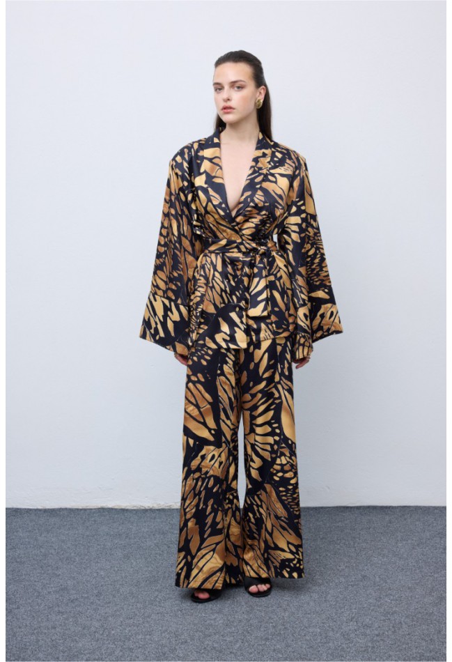 ΣΕΤ ΠΙΤΖΑΜΑΣ ΜΕ ΜΩΣΑΙΚΟ ΠΕΤΑΛΟΥΔΑΣ ΜΑΥΡΟ -ΚΙΤΡΙΝΟ CIEL CONCEPT Butterfly Mosaic