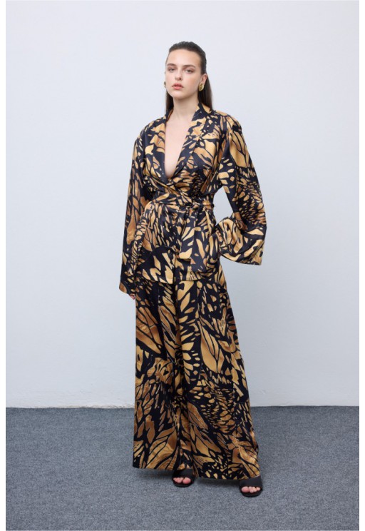 ΣΕΤ ΠΙΤΖΑΜΑΣ ΜΕ ΜΩΣΑΙΚΟ ΠΕΤΑΛΟΥΔΑΣ ΜΑΥΡΟ -ΚΙΤΡΙΝΟ CIEL CONCEPT Butterfly Mosaic