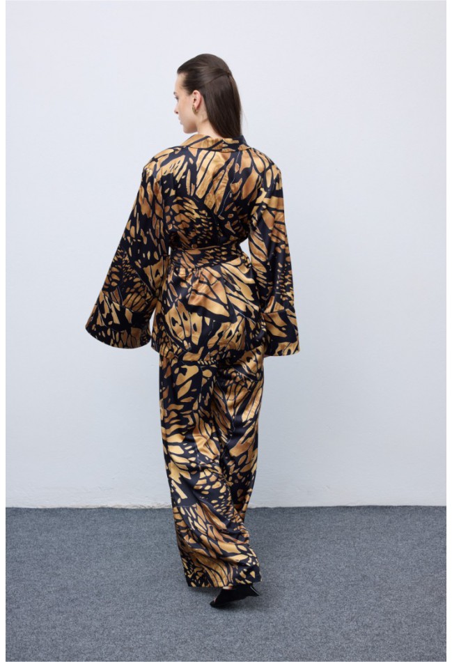 ΣΕΤ ΠΙΤΖΑΜΑΣ ΜΕ ΜΩΣΑΙΚΟ ΠΕΤΑΛΟΥΔΑΣ ΜΑΥΡΟ -ΚΙΤΡΙΝΟ CIEL CONCEPT Butterfly Mosaic