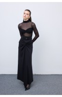 ΦΟΥΣΤΑ ΜΑΥΡΟ CIEL CONCEPT Black Jersey Skirt