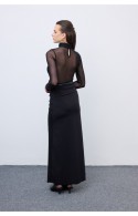 ΦΟΥΣΤΑ ΜΑΥΡΟ CIEL CONCEPT Black Jersey Skirt