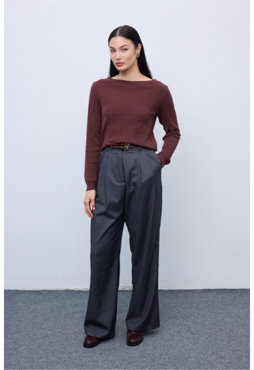 ΜΠΛΟΥΖΑ ΜΠΡΑΟΥΝ  CIEL-CONCEPT  Stefani Knit Top Brown