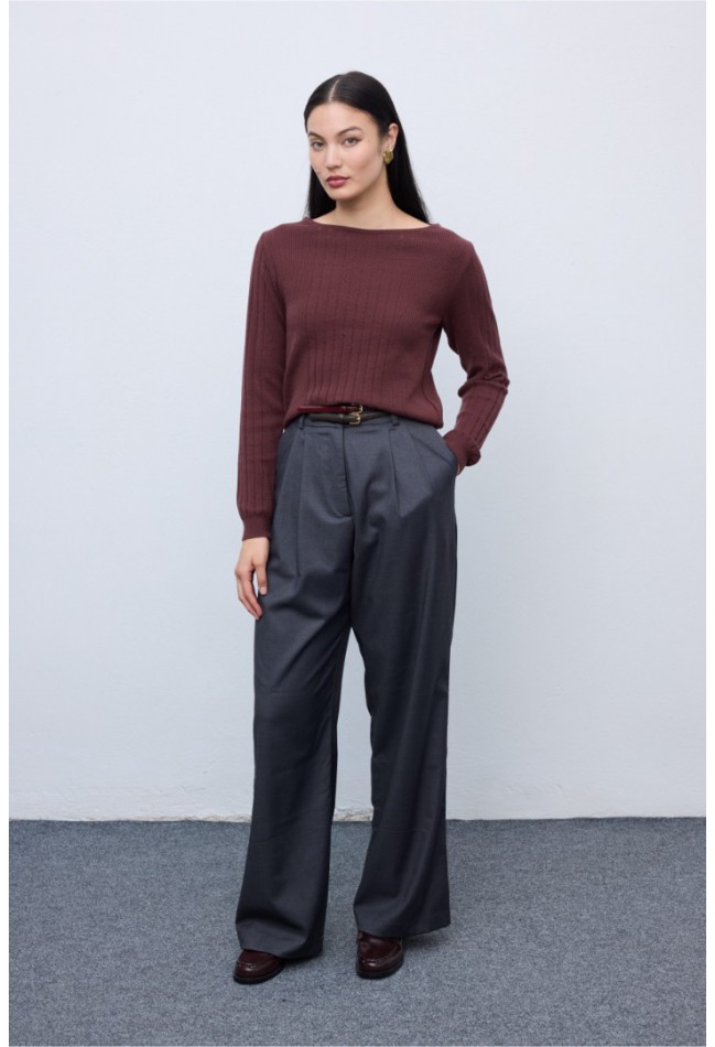 ΜΠΛΟΥΖΑ ΜΠΡΑΟΥΝ  CIEL-CONCEPT  Stefani Knit Top Brown