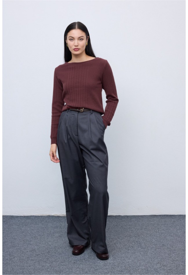 ΜΠΛΟΥΖΑ ΜΠΡΑΟΥΝ  CIEL-CONCEPT  Stefani Knit Top Brown