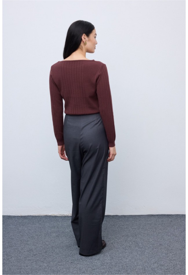 ΜΠΛΟΥΖΑ ΜΠΡΑΟΥΝ  CIEL-CONCEPT  Stefani Knit Top Brown