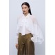 ΠΟΥΚΑΜΙΣΟ  ΛΕΥΚΟ CIEL CONCEPT Ruffle Shirt Brown