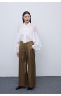 ΠΟΥΚΑΜΙΣΟ  ΛΕΥΚΟ CIEL CONCEPT Ruffle Shirt Brown