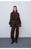 ΠΟΥΚΑΜΙΣΟ ΚΑΦΕ CIEL CONCEPT Ruffle Shirt Brown
