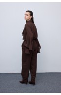 ΠΟΥΚΑΜΙΣΟ ΚΑΦΕ CIEL CONCEPT Ruffle Shirt Brown