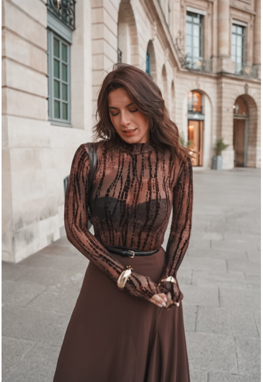 ΤΟΠ ΚΟΡΜΑΚΙ ΚΑΦΕ CIEL CONCEPT Second Skin Mesh Top