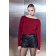  ΜΠΛΟΥΖΑ ΒΟΥΡΓΟΥΝΔΙ  CIEL-CONCEPT Stefani Knit Top Burgundy