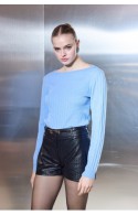 ΜΠΛΟΥΖΑ ΓΑΛΑΖΙΟ CIEL- CONCEPT  Stefani Knit Top Ciel
