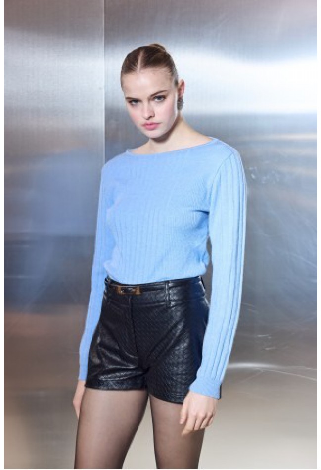 ΜΠΛΟΥΖΑ ΓΑΛΑΖΙΟ CIEL- CONCEPT  Stefani Knit Top Ciel