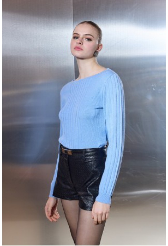 ΜΠΛΟΥΖΑ ΓΑΛΑΖΙΟ CIEL- CONCEPT  Stefani Knit Top Ciel