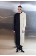 ΦΟΡΕΜΑ ΜΑΥΡΟ-ΕΚΡΟΥ CIEL-CONCEPT   B&W Knit Midi Dress