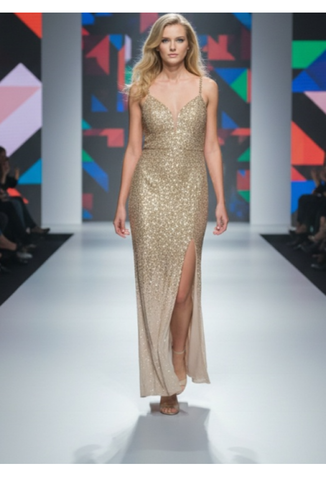 Φορεμα Χρυσο EFFECT 2412