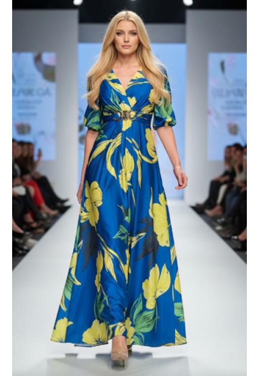 Φορεμα Φλοραλ  Ρουα -Λαιμ EFFECT 2439