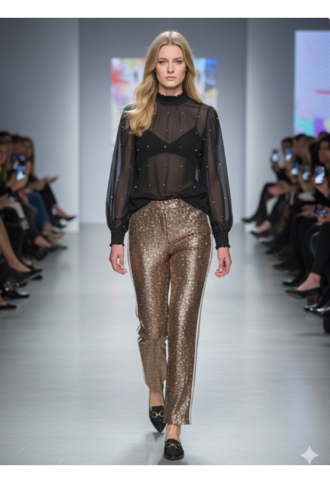 ΜΑΥΡΗ ΜΠΛΟΥΖΑ ΣΤΡΑΣ  GIORGIA&JOHNS - 10131