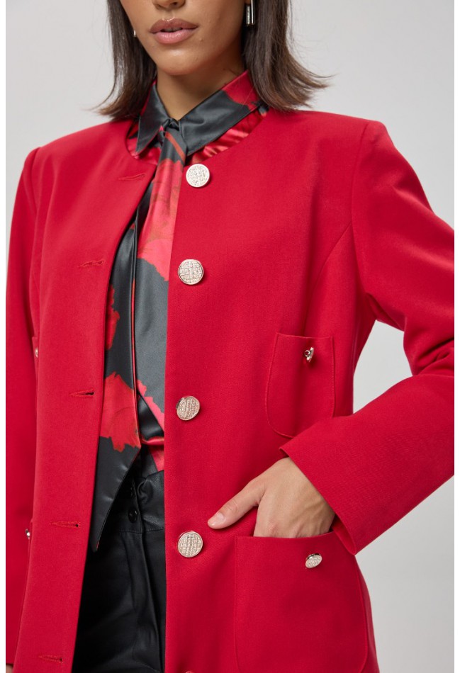 ΠΟΥΚΑΜΙΣΟ ΚΟΚΚΙΝΟ-ΜΑΥΡΟ L.Q. FASHION 4097