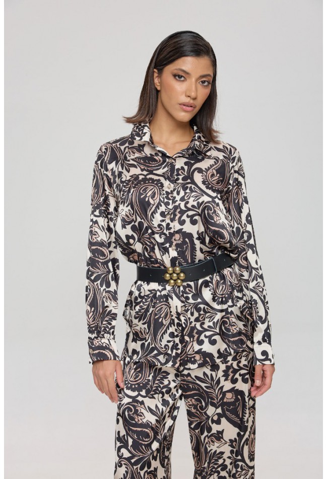 ΠΟΥΚΑΜΙΣΟ ΕΜΠΡΙΜΕ ΜΠΕΖ-ΜΑΥΡΟ L.Q. FASHION 4043