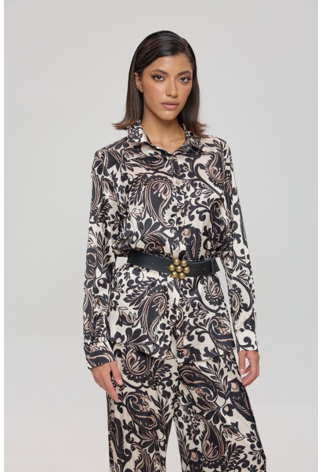 ΠΟΥΚΑΜΙΣΟ ΕΜΠΡΙΜΕ ΜΠΕΖ-ΜΑΥΡΟ L.Q. FASHION 4043