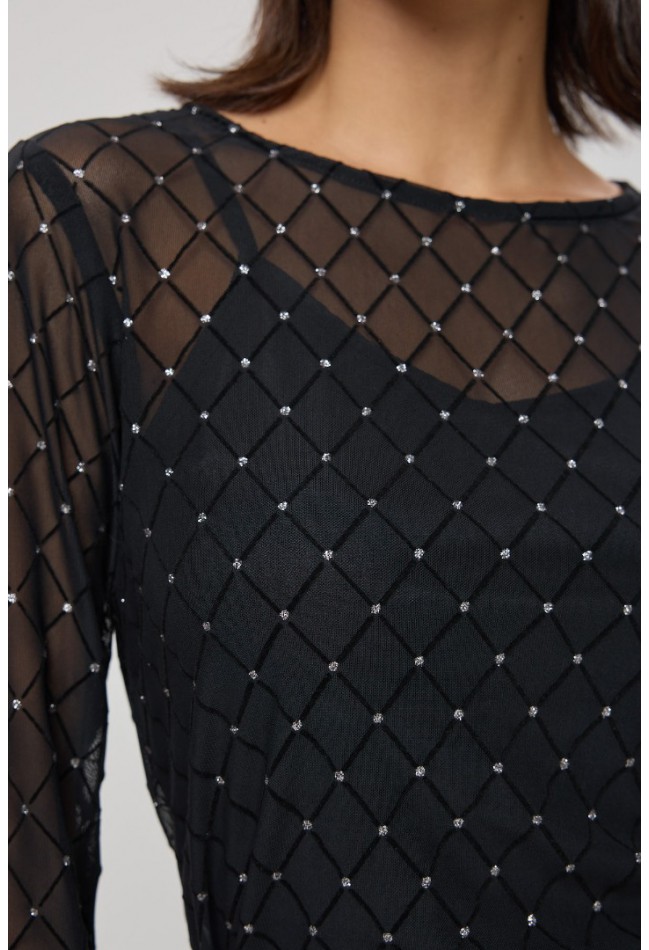 ΜΠΛΟΥΖΑ ΜΑΥΡΗ L.Q. FASHION 4108