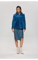 ΣΑΚΑΚΙ ΒΕΛΟΥΔΙΝΟ ΜΠΛΕ L.Q. FASHION  4045