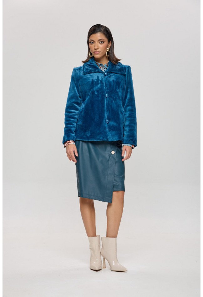 ΣΑΚΑΚΙ ΒΕΛΟΥΔΙΝΟ ΜΠΛΕ L.Q. FASHION  4045