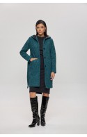ΠΑΛΤΟ ΜΠΛΕ  ΜΕΛΑΝΖΕ L.Q. FASHION 4083