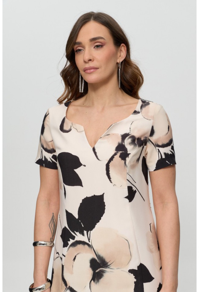 ΦΟΡΕΜΑ ΕΚΡΟΥ ΦΛΟΡΑΛ L.Q. FASHION  4276