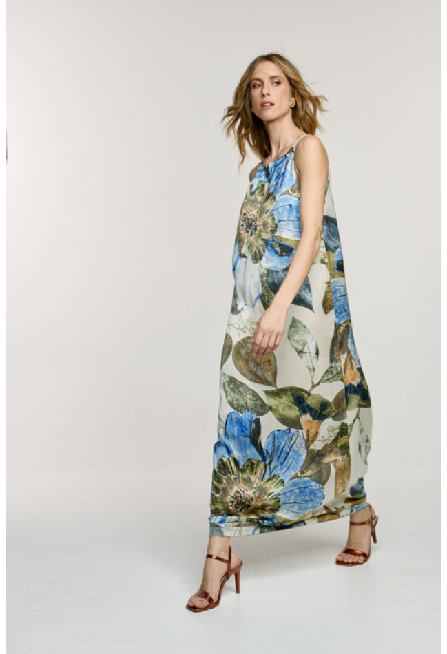 ΦΟΡΕΜΑ ΕΚΡΟΥ ΦΛΟΡΑΛ L.Q. FASHION 3027