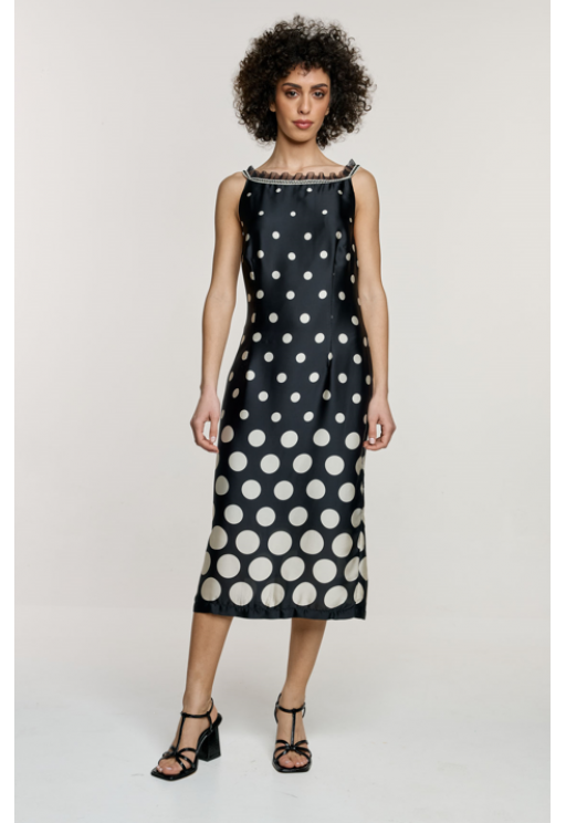 ΦΟΡΕΜΑ ΜΑΥΡΟ -ΛΕΥΚΟ  L.Q. FASHION 3122