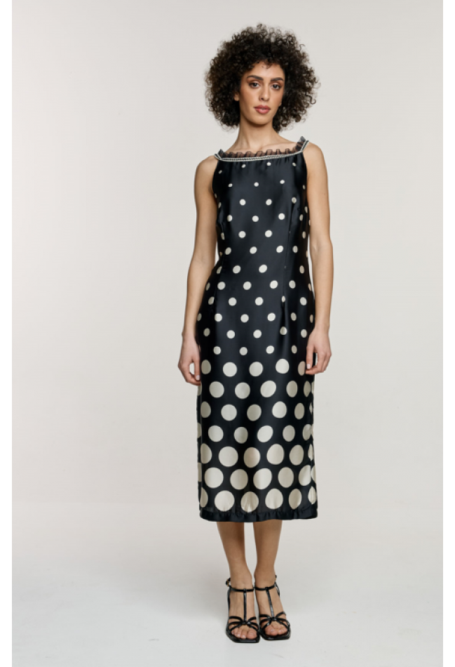 ΦΟΡΕΜΑ ΜΑΥΡΟ -ΛΕΥΚΟ  L.Q. FASHION 3122