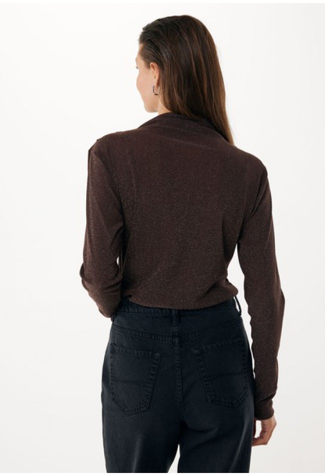 ΜΠΛΟΥΖΑ ΚΑΦΕ  DARK BROWN MEXX MF007702053W