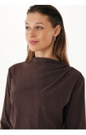 ΜΠΛΟΥΖΑ ΚΑΦΕ  DARK BROWN MEXX MF007702053W